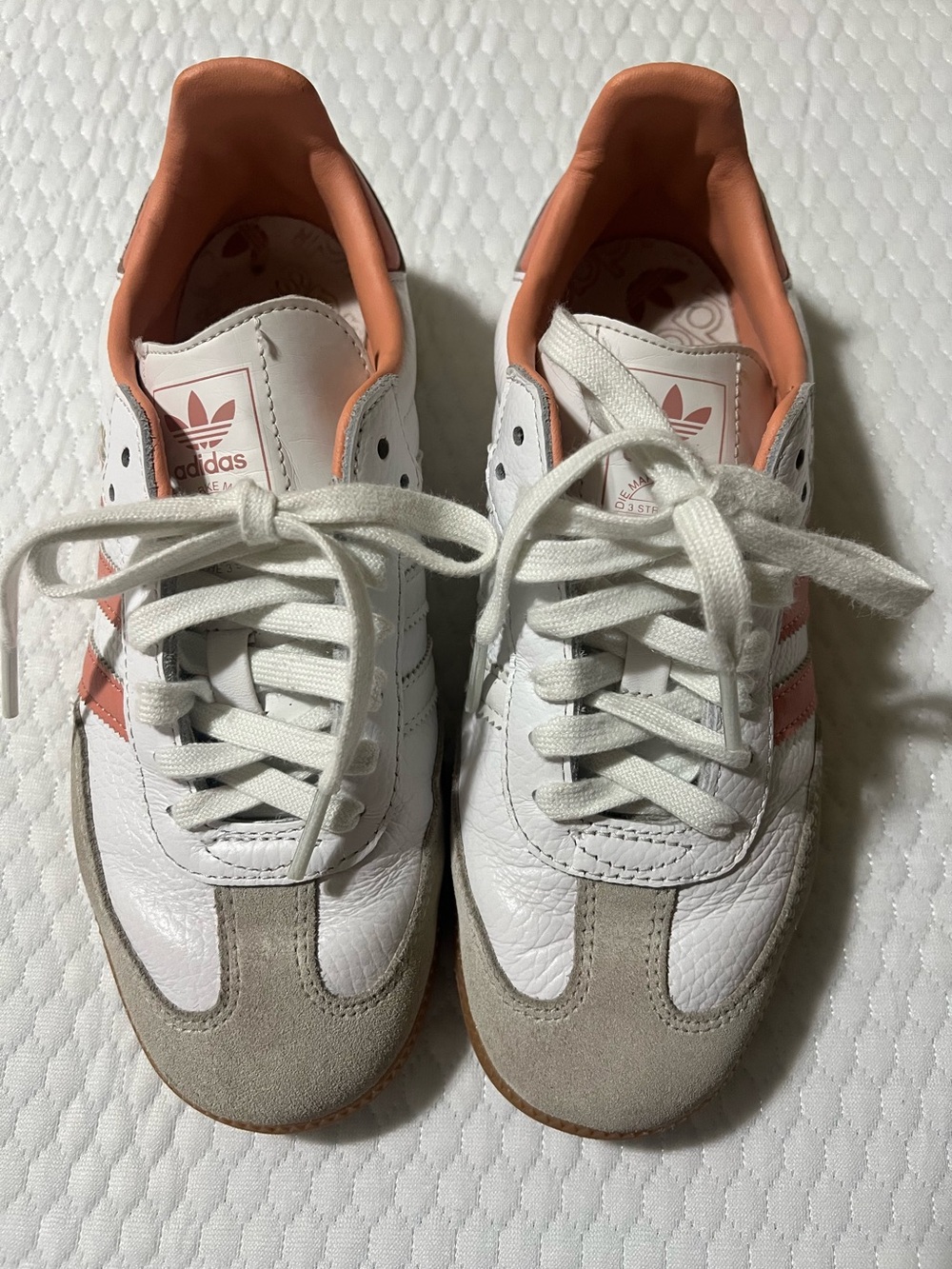 adidas Women's White & Coral Retro-Inspired Sneakers
